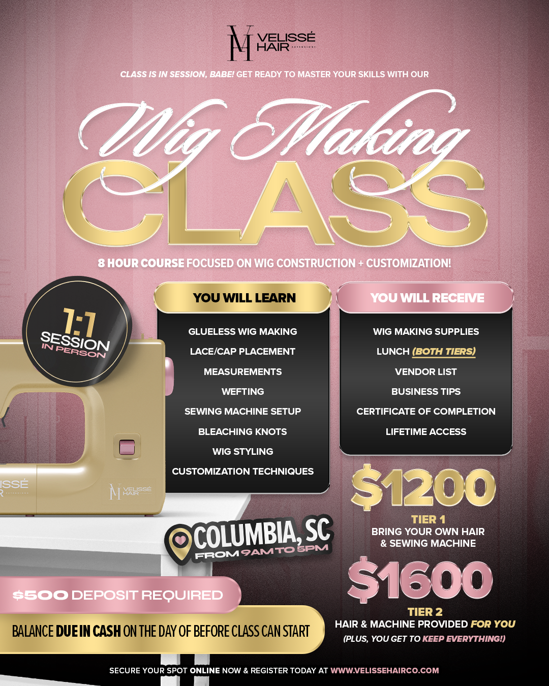 1:1 Wig Making Class